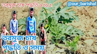 তরমুজ চাষ পদ্ধতি a to z || তরমুজ চাষ পদ্ধতি ও সময় || watermelon growing time lapse from seed #তরমুজ