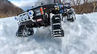 タミヤ TT-02FT LANDFREEDER QUADTRACK on Snow!