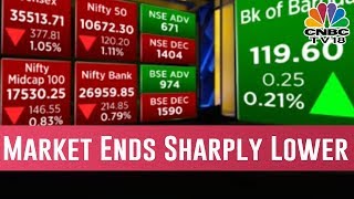 Sensex Slides Over 370 Points To Close Just Above 35,500; Nifty Shuts Below 10,700