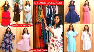 My Gown Collections😍 | Tamil Vlog | இவ்ளோ  Gowns ஆ | Online \u0026 Self designed Gowns | Part-1 | ATP