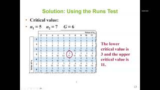 Statistics: Nonparametric Test. Use the Runs Test to determine whether a data set is random.