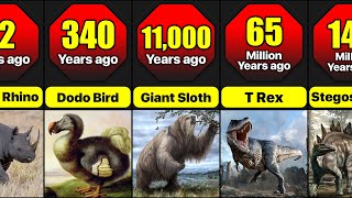 When Did Different Animals Gone Extinct | Time Periods Of Extinction Of Different Extinct Animals