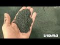 Crumb rubber made out of used rubber.