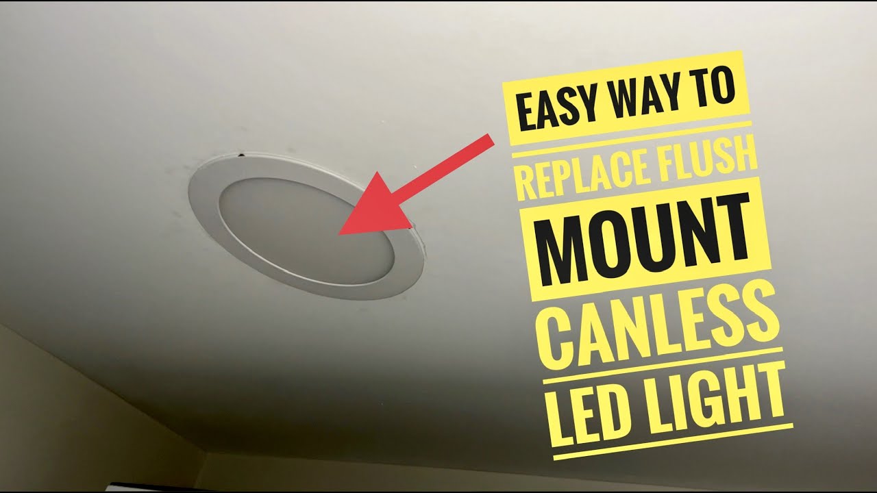 How To Replace A Canless Led Ceiling Light Youtube