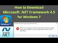 [Updated] How to Download Microsoft .NET Framework 4.5 for Windows 7