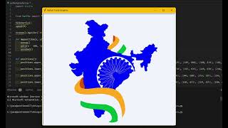 #Drawing India #Flag on Map using Python #Step by Step #Tutorial