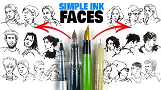 BEST PEN for sketching simple FACES IN ONLY 4 LINES!?