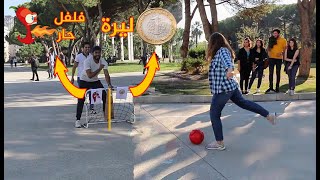 تحدي المرمى مع الأتراك ( يمين = 1 ليرة & شمال = فلفل حار )