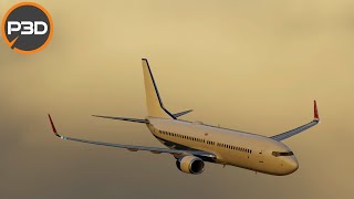 P3Dv5 - PMDG 737 NGXu | Sunset landing in Oslo