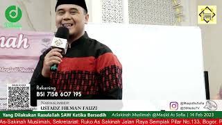 Ceramah Ustadz Hilman Fauzi Terbaru 2023, 14 Feb | YANG DILAKUKAN RASULALLAH SAW KETIKA BERSEDIH