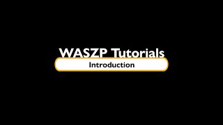 WASZP Tutorials - Introduction