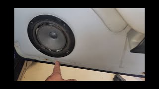 Porsche 993 front speaker removal and repair.