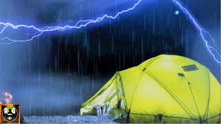 Thunderstorm Sounds | Rain on Tent | Thunder and Lightning with Relaxing Camping Ambience for Sleep