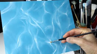 how to paint water - realistic water reflection painting tutorial