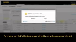 ASB FastNet Business locking feature