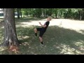 Parkour amazing back flip off of tree-  Aaron Childers