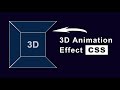 CSS 3D Cube Animation Effect | Create Animated 3D Cube with CSS