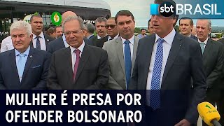 Mulher é detida após ofender Bolsonaro no Rio de Janeiro | SBT Brasil (29/11/21)