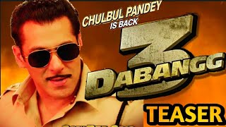 Dabangg 3 Official Teaser | Salman Khan As Chulbul Pandey Is Back On 20 Dec 2019