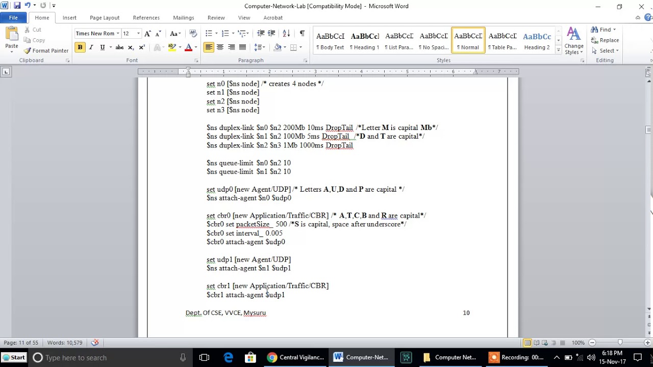 Ns2 Program 1 Youtube