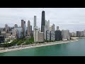 chicago lakefront part 1 aerial views of downtown chicago and lake michigan with cinematic music