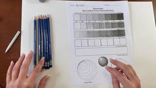 How to Create a Value Scale through the use of Shading and Cross-hatching.