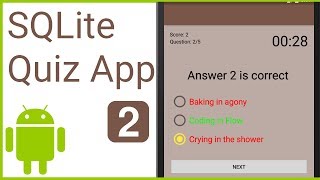 Multiple Choice Quiz App with SQLite Integration Part 2 - MODEL AND CONTRACT CLASS -Android Tutorial