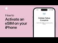 How to activate an eSIM on your iPhone | Apple Support