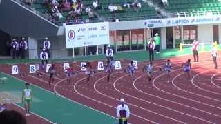 長崎国体少年男子B100m準決勝2組ハキーム サニブラウン10.67(-0.6) Abdul Hakim Sani Brown1st