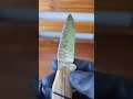 Bushcraft knife making with mustard etched blade