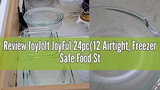 Review JoyJolt JoyFul 24pc(12 Airtight, Freezer Safe Food Storage Containers and 12 Lids), Pantry Ki