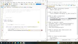 Create table and Insert into Database using Java