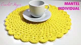 MANTEL INDIVIDUAL CROCHET PASO A PASO