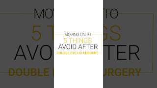 5 Things to Avoid after Double Eye Lid Surgery #shorts