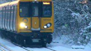 Freshfield Station Merseyrail Electric Sparks In Snow.wmv