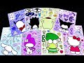 🌈ToyASMR🌈 Decorate with Sticker Book Hello Kitty, Kuromi, Melody, Pompompurin #paperdiy #sanrio#asmr