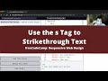 Use the s Tag to Strikethrough Text (Applied Visual Design) freeCodeCamp tutorial