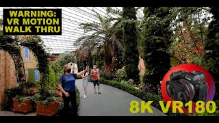 8K VR180 STUNNING WALK THROUGH SINGAPORES FLOWER DOME PT3 Gardens By The Bay 3D (Travel/ASMR/Music)