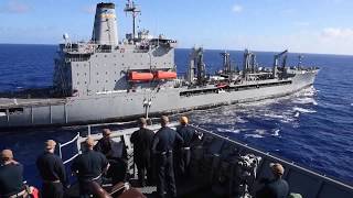 USS Germantown replenishment at sea