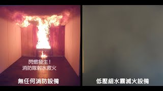 低壓細水霧滅火系統 VS. 無任何消防系統(日熙防災)