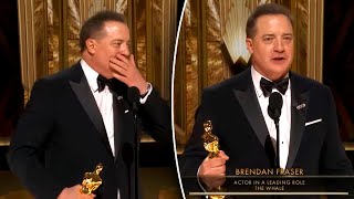 Brendan Fraser WINS Best Actor for 'The Whale' at Oscars 2023!