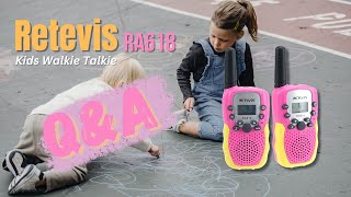 Retevis RA618 Kids Walkie Talkie Q\u0026A