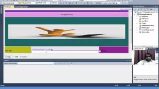Create Master Page and Navigation Bar, insert pages using visual studio-2010 (Design View)