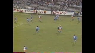 MONTPELLIER - AUXERRE-1-2     (TOUS LES BUTS : DIVISION 1 : SAISON 1990-1991)