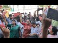 nagababu wife and sister dance at pithapuram pawan kalyan house pawan kalyan mejority