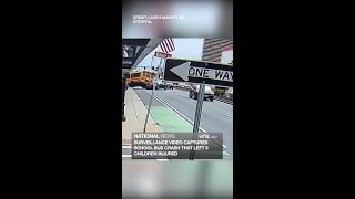Surveillance video captures school bus crash that left 9 children injured