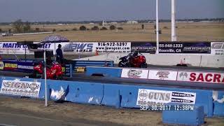 Gen 2  Hayabusa vs 1397 Gen 1 Busa wheelie bar  1/4 mile drag race