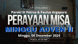 Live Misa Minggu Adven II, 08 Desember 2024 Paroki St Petrus & Paulus Argapura