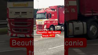 Beautiful red Scania truck | Jayaboomi travel stunning video | 🚚❤️| #truckspotting #automobile