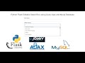 Python Flask Editable Select Box using jQuery Ajax and Mysql Database